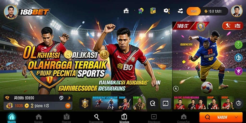 Screenshot aplikasi 188BET menunjukkan tampilan antarmuka taruhan olahraga.
