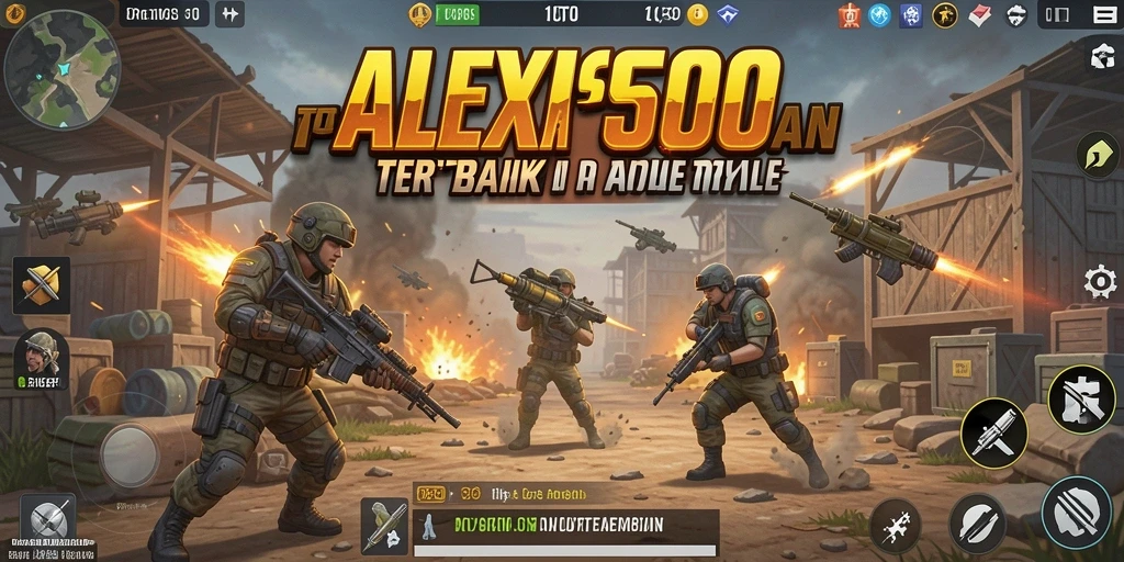 Screenshot aksi mendebarkan dalam permainan Battle Royale ALEXIS500.