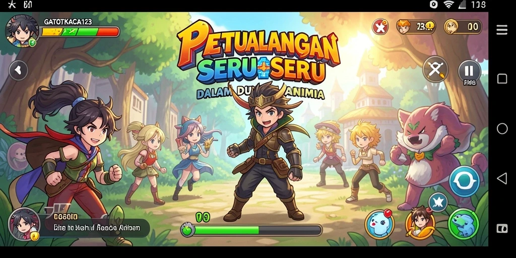 Tampilan gameplay yang seru dan grafis Anime yang memukau.