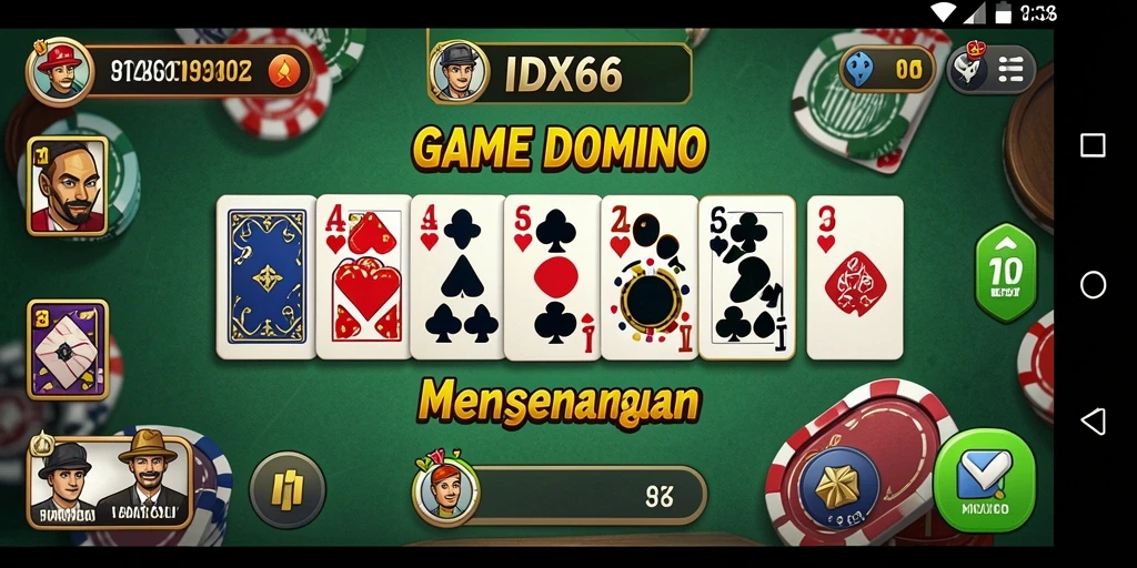 Screenshot gameplay IDX66 menunjukkan aksi seru dalam permainan Domino.