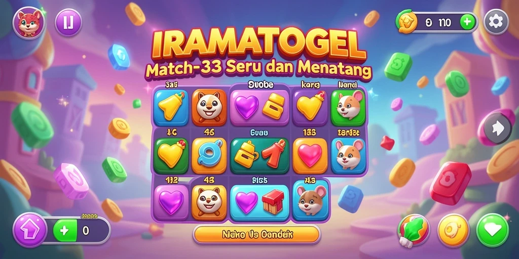 Tampilan gameplay IRAMATOGEL yang seru dan penuh warna.