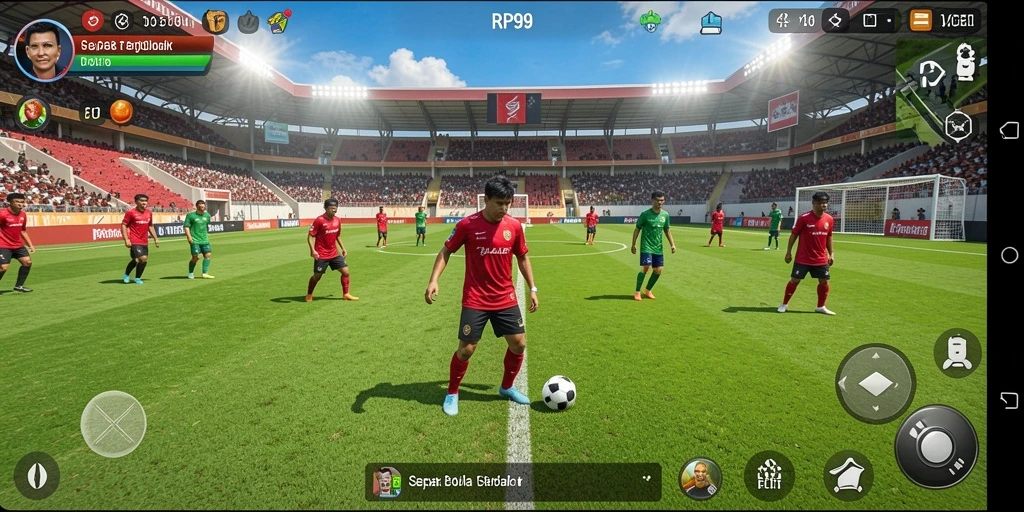 Gameplay menarik dari RP99 dengan pemain sepak bola terkemuka.