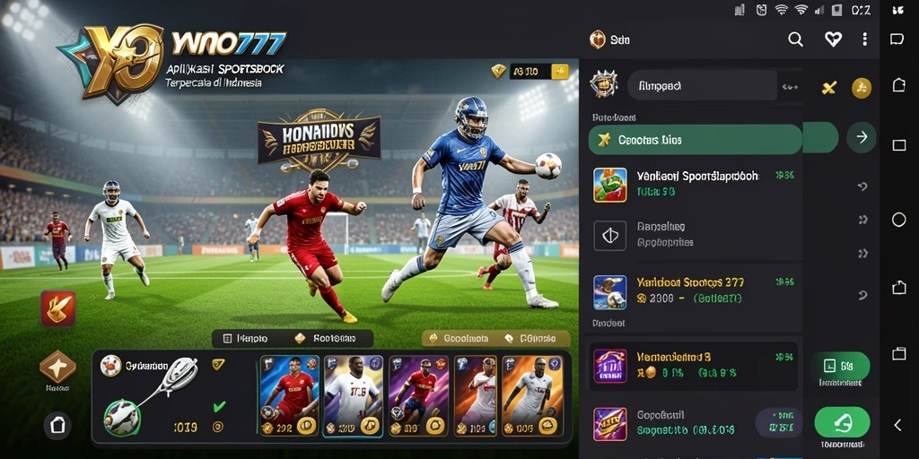 Tampilan antarmuka YONO777 yang memukau saat gameplay Sportsbook.